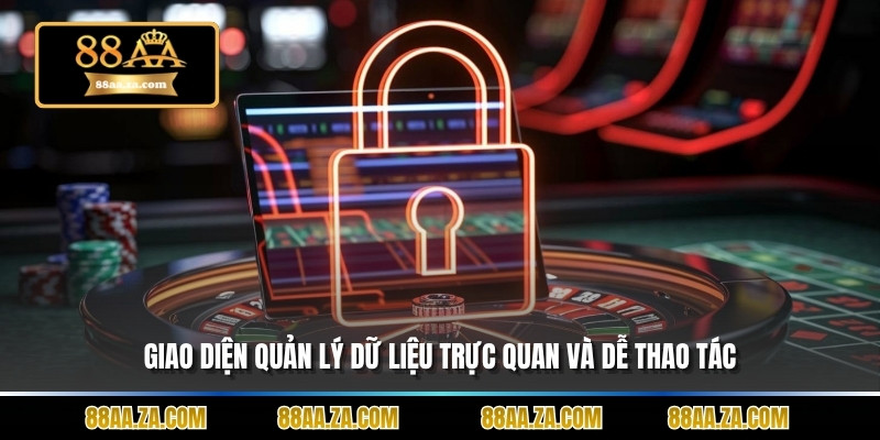 Giao diện quản lý dữ liệu trực quan và dễ thao tác.